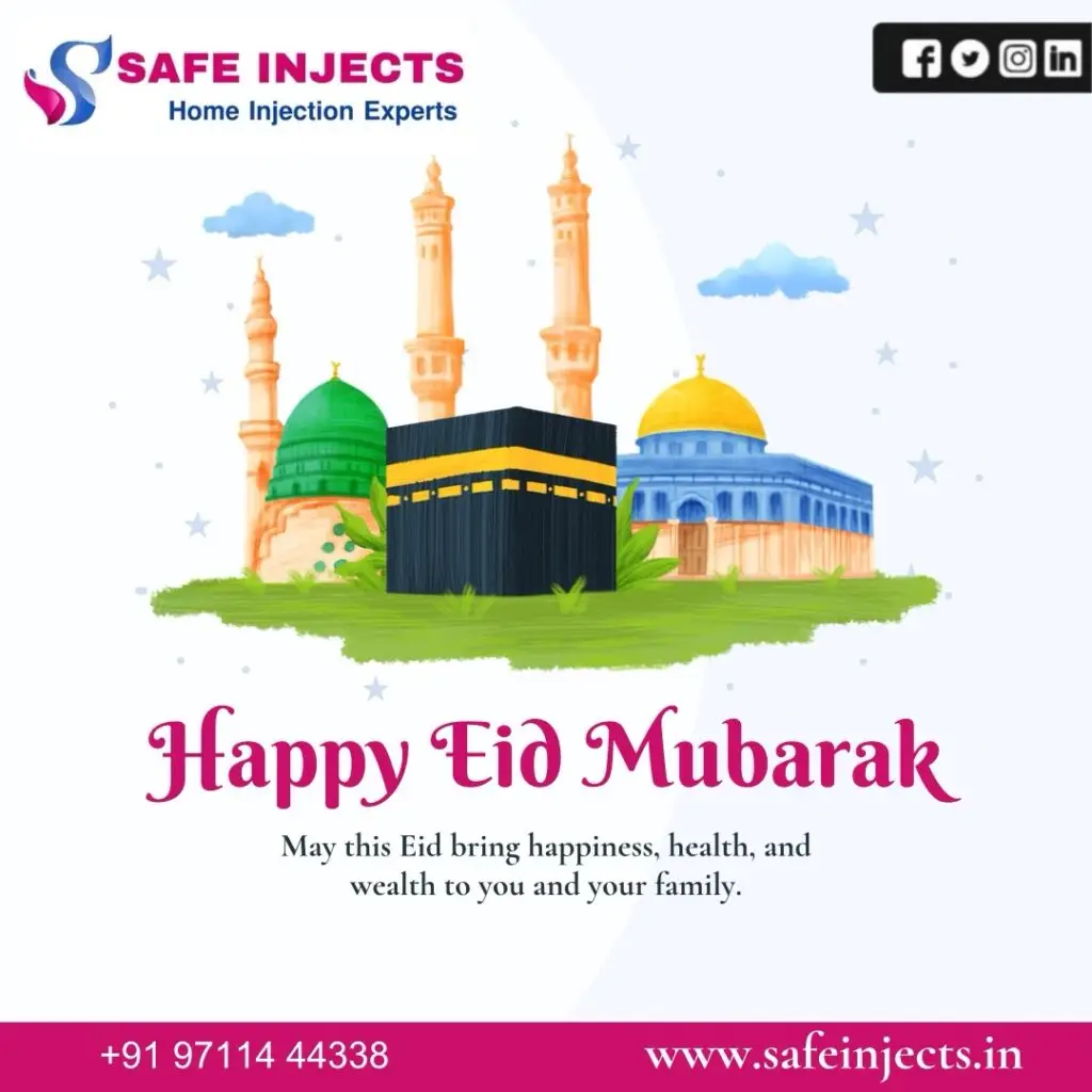 blue watercolor illustrative eid al fitr greeting instagram post 1